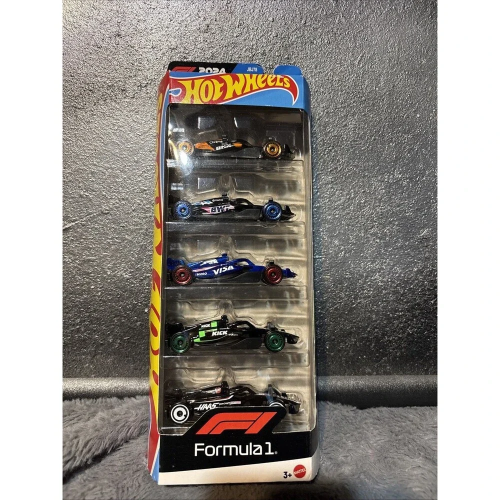 Hot Wheels F1 2024 Formula 1 Collectible 5-Pack MEW In Pack